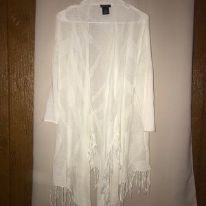 Knitted White Cardigan
